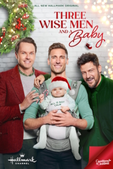 Drei Weihnachtsmaenner und ein Baby